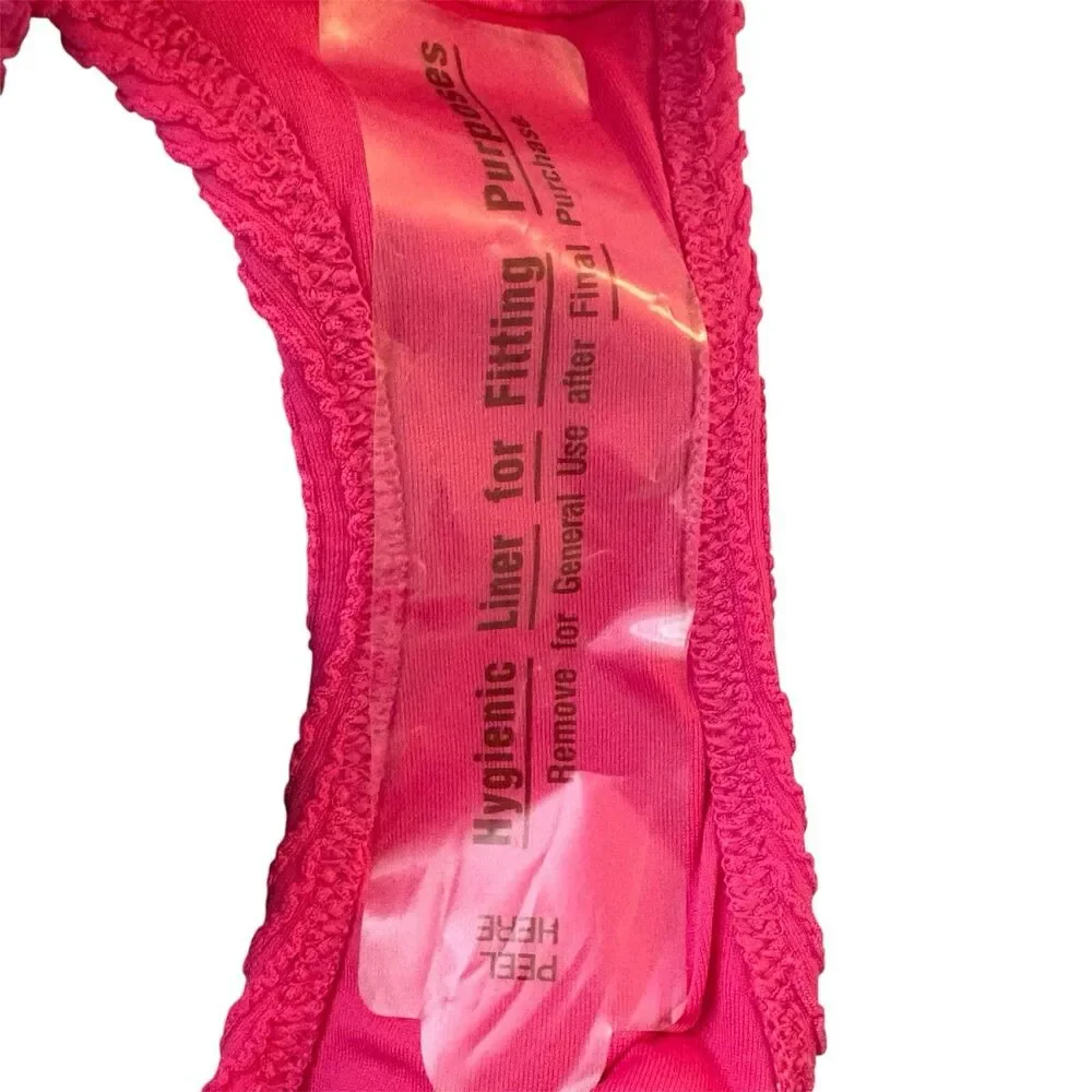 Old Navy Textured Eyelet V-Neck One Piece Dark Pink Size Medium New NWOT
